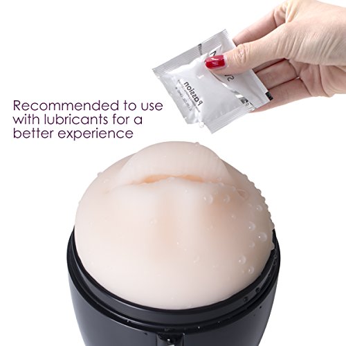 ZEMALIA Male Masturbators Realistic Oral Blow Job Deep Throat Teeth and Tongue Realistic Textured