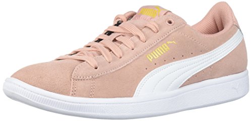 PUMA Women's Vikky Sneaker, Peach Beige White, 8 M US