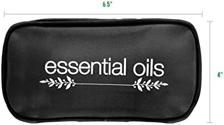 Essential Oil Carrying Case by Soothing Terra - Travel with 10 Roller Bottles and Vials - Organizes Your 5ml - 15ml oil vials and 10ml Rollers (10 Bottles, Black with Branches)