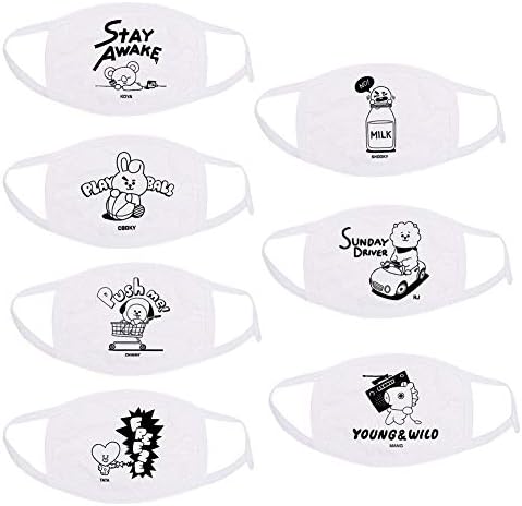 KPOP BTS Mouth Mask Bangtan boys Merchandise V Jung Kook Face Muffle (7 Pcs-8)