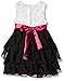 American Princess Girls' 3 Color Ruffle Corkscrew Dress