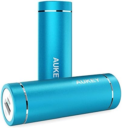 AUKEY 5000mAh Portable Charger, Compact Size Power Bank with 5V/2A Output External Battery for iPhone iPad Samsung Google and More - Blue