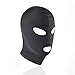 Breathable Hoods Face Cover Black Blindfold Head Mask Spandex Costume Hood Mask for Both Woman and Man (Eyes & Mouth Holes)