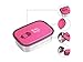Leak Proof Bento Lunch Box Set – 3 Pack Nesting Stainless Steel Metal Storage Food Containers for Men Women or Kids – BPA Toxin Free for Work or Healthy School Lunches - Durable Sandwich Box (Pink)