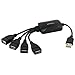 Black 4-Port High Speed USB 2.0 Hub