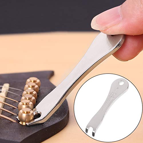 Forgun 1Pc Acoustic Guitar Bridge Pins Puller Extractor Removal Tool Stainless Steel
