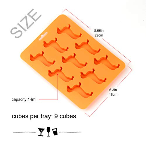 Dachshund Silicone Ice Cube Trays BPA Free 3 Pack,Easy-Release and Stackable 9-Ice Molds Flexible Ice Tray Weiner Dog Shape for Ice Cube Chocolate Baby Food Making (3 pack)