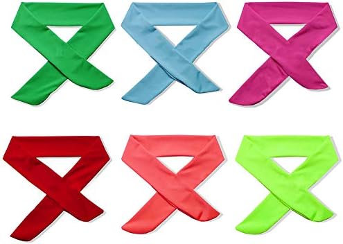 ransiy 8 Pack Quick-Drying Head Tie Sports Headband Moisture Wicking Sweatband for Running Volleyball Basketball Tennis, Solid
