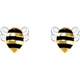 VIKI LYNN Cute Honeybee Stud Earrings Lovely Bee Sterling Silver Earrings Jewelry for Women