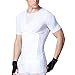 MASS21 Mens Tummy Stomach Control Vest Waist Hook & Eye Closure Compression Slimming Abdomen Shirts White Size L