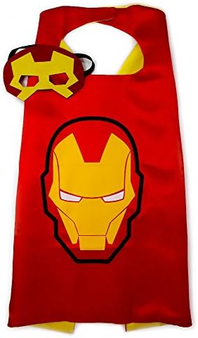 Iron Man Superhero Costume Cape and Mask Set for Kids
