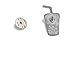 Last Valentine Coke A Drink Lapel Pin Nickel Plated Color Red Enamel Pin