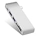 E-Word 5 in 1 Type-C 3.1 Hub Adapter Portable for MacBook Pro 2016, Google Chromebook, Aluminum Multi-Port Adapter with Type-C 3.1 Charging Port, 2 USB 3.0 Ports, SD/Micro Card Reader(Silver)