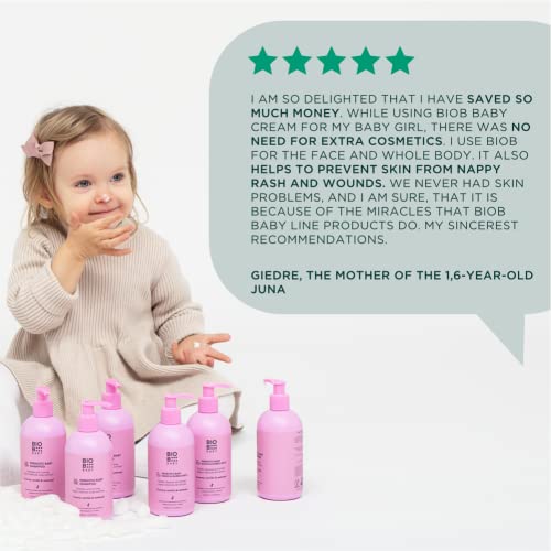 Biob Prebiotic Natural Baby Shampoo Newborn Shampoo for Cradle Cap
