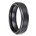 Black Tungsten Carbide Rings Men Women 6mm 8mm Wedding Bands Tungsten Engagement Promise Brushed Comfort Fit