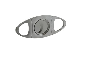 perfectSmoke Edelstahl Zigarren-Schneider Silber Cutter mit Doppelklinge zum Abschneiden des Zigarrenendes