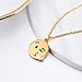 PROSTEEL Blowing a Kiss Emoji Necklace Kissing Face Charm Round Pendant Necklace Kissing Jewelry Women Bridesmaid Gift