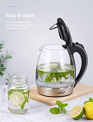 image for Electric Kettle (BPA free), 1.8L Glass Tea Kettle, Cordless Hot Water 
