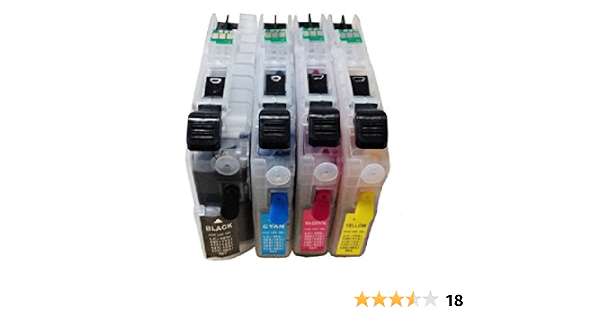 Amazon.com: Brother Compatible Lc103 Lc105 Lc107 Refillable Ink Cartridge :  Office Products