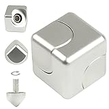 JZH Infinity Cube Fidget Hand Spinner Finger Spin Toys, Removable Finger Gyro Rubik Cube Naughty toys. (Silver)