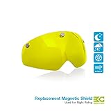 Basecamp Cycling Bike Helmets with Removable Shield Visor (Yellow Lens)