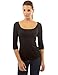 PattyBoutik Women's Scoop Neck Ruched Raglan Long Sleeve Top (Black XL)