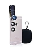 Apexel 3 in 1 Camera Lens Kit 198°Fisheye Lens + 0.63x Wide Angle Lens + 15X Macro Lens for iPhone Samsung Galaxy S7/S7 Edge,S6/S6 Edge,S5 S4 Note 5/4/3 HTC LG Phones