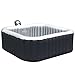 M-spa mspa Lite Alpine Inflatable Hot Tub | Relaxation and Hydrotherapy Portable Outdoor Jacuzzi Tub Jets Bubble Massage Pool Square for 4 Persons ( 62 x 62 x 27 inches )