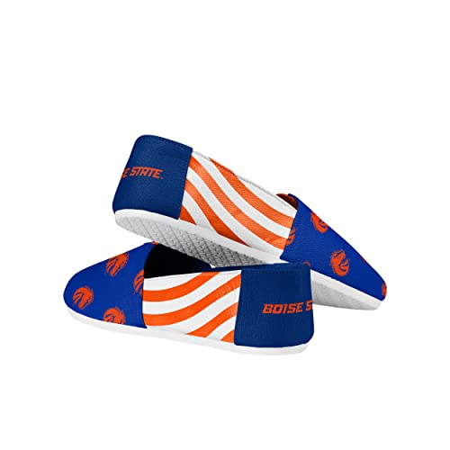 FOCO Boise State Broncos NCAA Womens Stripe Canvas Shoes - M