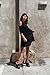 Alexander + David Womens Cold Shoulder Tunic Swing Dress Casual w/Half Sleeve (Black, Small)
