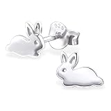 925 Sterling Silver Bunny Rabbit Stud Earrings 22395