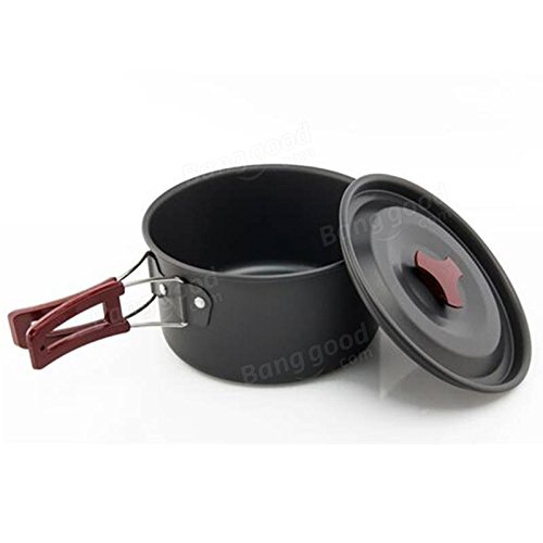 Bivouacking - Sports & Outdoor - 2-3 Persons Picnic Pot Set Non-Stick Pots Pans Bowls Portable Outdoor Camping Hiking Cookware Cookware Tenting Portable Cooking Utensil Lawn Bowling - 1PCs