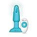 b-Vibe Rimming Anal Plug 2 - Remote Control Vibrating Butt Plugs Silicone Adult Anal Sex Toys (Teal)