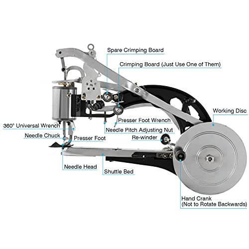 IRONWALLS Leather Cobbler Sewing Machine Manual, Heavy Duty Hand Shoe