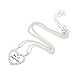 ZHUOTOP 2 Pcs Half Love Heart Couple Pendant Alloy Best Friends Necklace Friendship Gift Gold