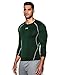 Under Armour Men's HeatGear Armour Compression Long Sleeve T-Shirt , Forest Green (301)/White , Large