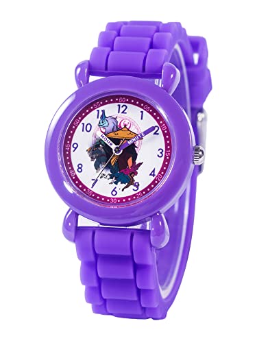 Disney Raya and The Last Dragon Watch for Kids 3–7 with Magical Character Dial – Great Gift for Young Fans – Easy-Read Face, Purple Bezel, and Purple Silicone Strap – Buy and GET 1 Free Mystery Watch