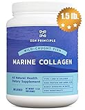 Zen Principle Marine Collagen Peptides Powder – Wild-Caught Fish, Non-GMO – Type 1 & 3 – Unflavored (1.5 lbs)