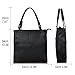 Tote Handbags,Women Work Handbag Fashion PU Leather Tote Bag by Sunny Snowy (8018-black-N)