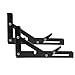 Folding Shelf Bracket Max. Load 220 lb, Black Paint Wall Mounted Shelf Bracket DIY Space Saving for Table Work Bench, Pack of 2 (8 Inch)