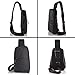 MOACC Sling Bag, Sling Backpack Outdoor Crossbody Chest Pack Bag Multipurpose Daypack (Black)
