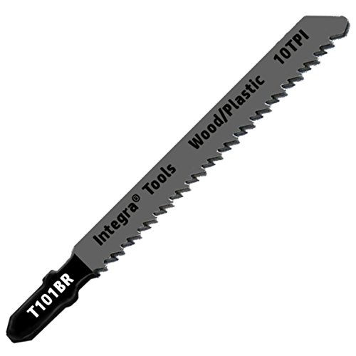INTEGRA Tools T101BR T-Shank 20 Piece Contractor Jigsaw Blade Set with storage tube. Made with Metal. Blades optimized for cutting Wood, PVC, and Plastic.