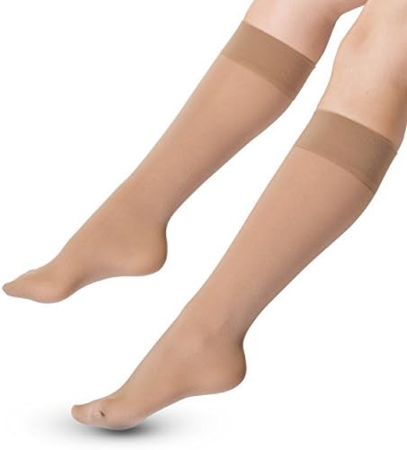 Full Freedom 3D MILD Compression Knee High Socks 10- 14 mm Hg Beige