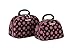 Rockland Luca Vergani 2 Piece Cosmetic Set, Black/Pink Dot, (12/13)