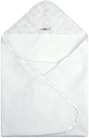 My Blankee Newborn Hooded Luxe Towel, Snail White