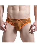 Zacoo Men Modal Contrast Color Underwear Pouch Brief Short Color L Coffee