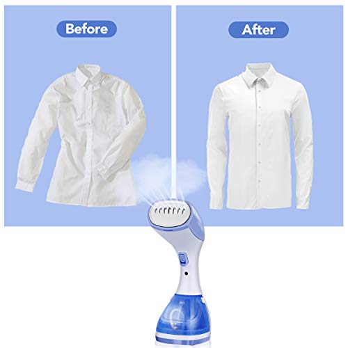 Godmorn Handheld Garment Steamer, 1100w Powerful Steamer for Clothes, 30s Fast Heat-up Wrinkle Remover, Adjustable Knob for Controlling Steam Volume, 100% Safe, 200ml Capacity for Home and Travel