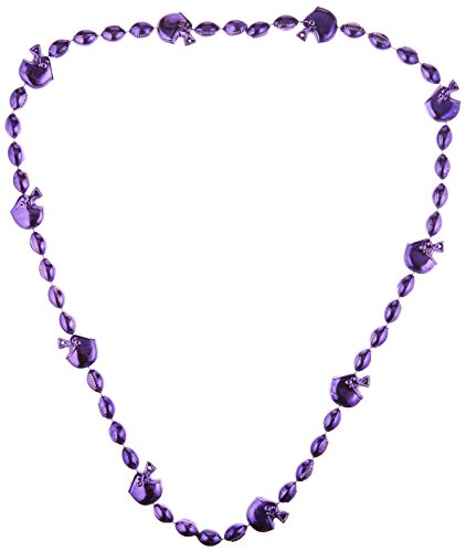 Football Beads (purple) Party Accessory  (1 count) (1/Card)