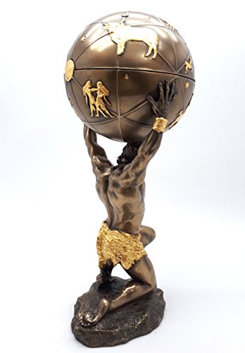 Veronese Atlas Titan Celestial Sphere Greek God Statue Sculpture Figure Bronze Finish 12.8΄΄ - Thumbnail 6