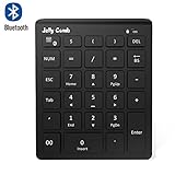Bluetooth Number Pad, Jelly Comb N019 Ultra Slim Wireless Bluetooth 28-Key Numeric Keypad Data Entry with Multiple Shortcuts for Smartphones Tablet Surface pro and More-Black